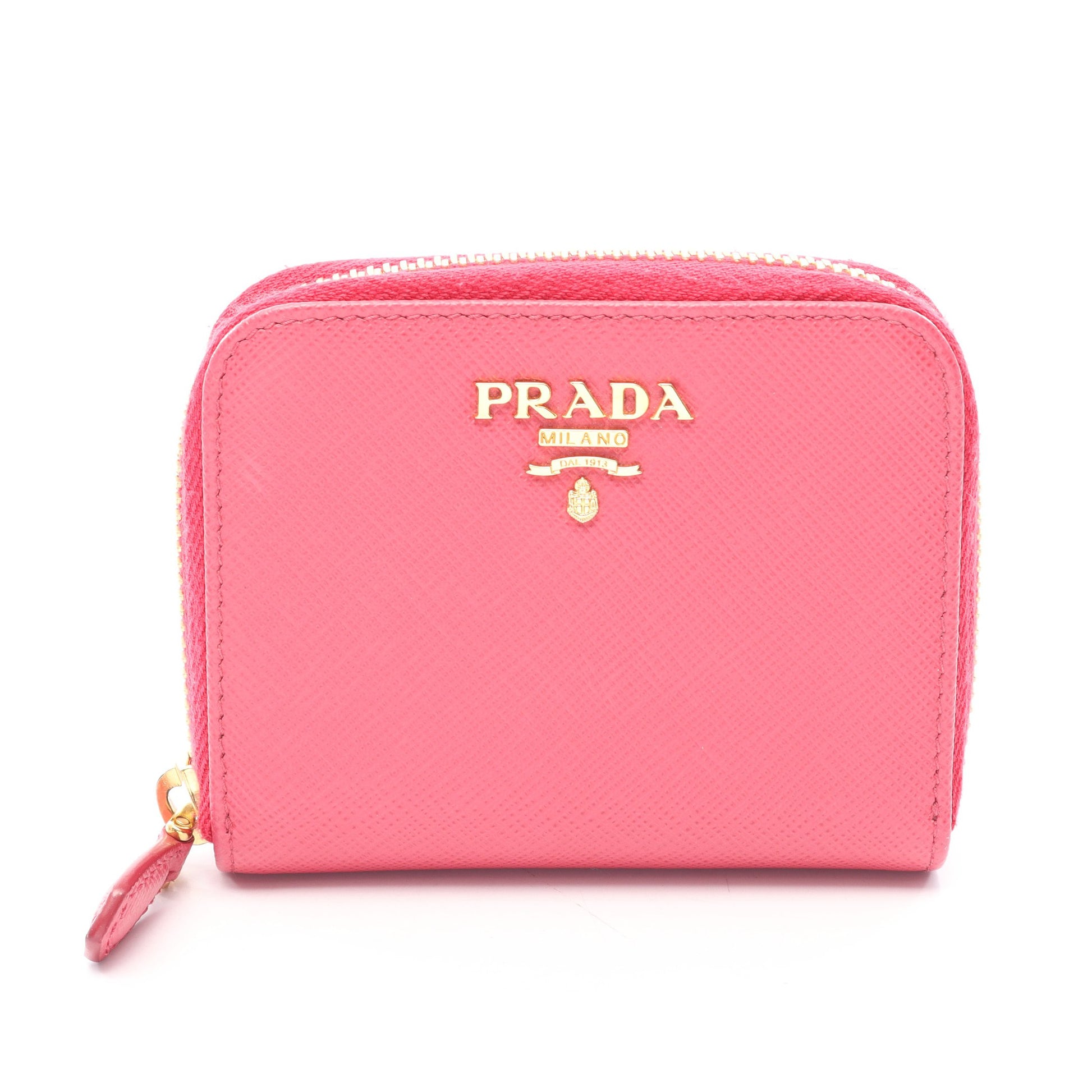 SAFFIANO METAL ラウンドファスナー コインケース サフィアーノレザー ピンク プラダ 財布・小物 PRADA