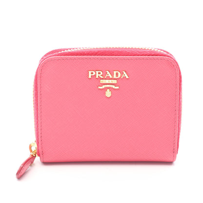 SAFFIANO METAL ラウンドファスナー コインケース サフィアーノレザー ピンク プラダ 財布・小物 PRADA