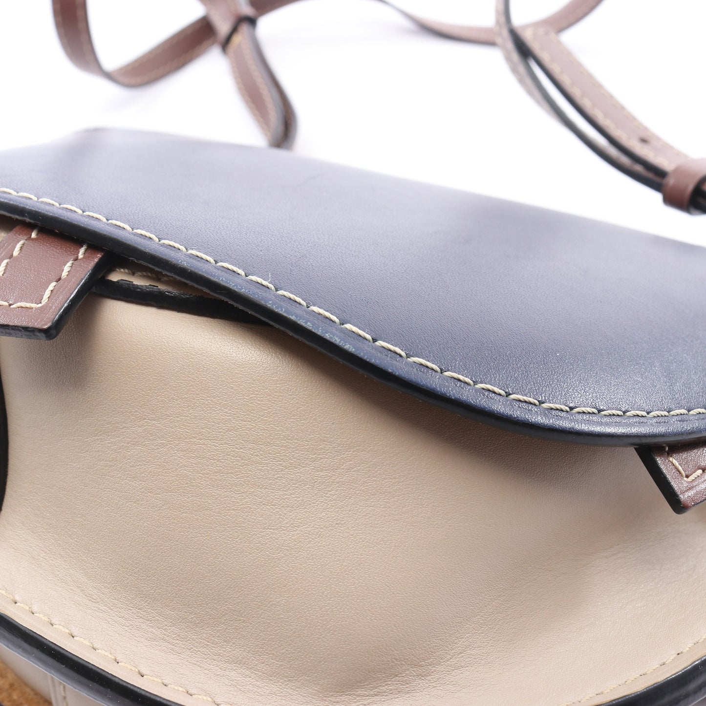 ゲート スモール ショルダーバッグ レザー ネイビー ライトベージュ ダークブラウン ロエベ バッグ LOEWE