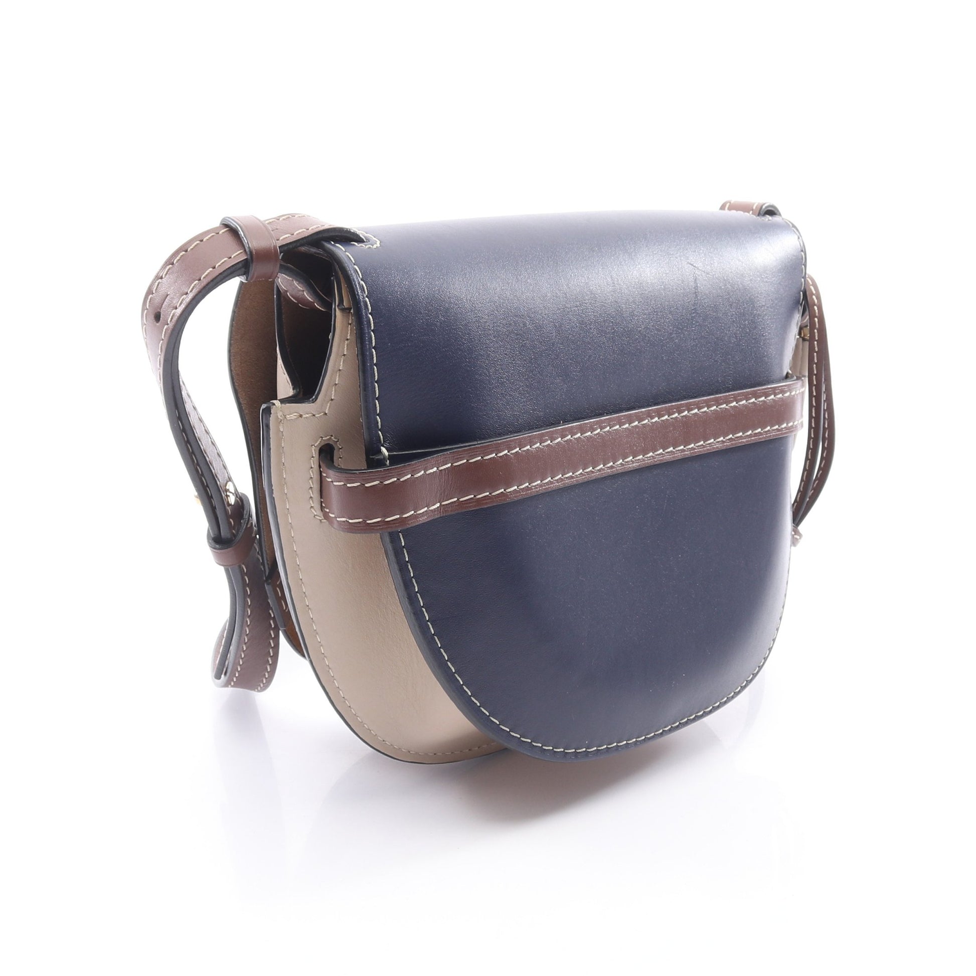ゲート スモール ショルダーバッグ レザー ネイビー ライトベージュ ダークブラウン ロエベ バッグ LOEWE