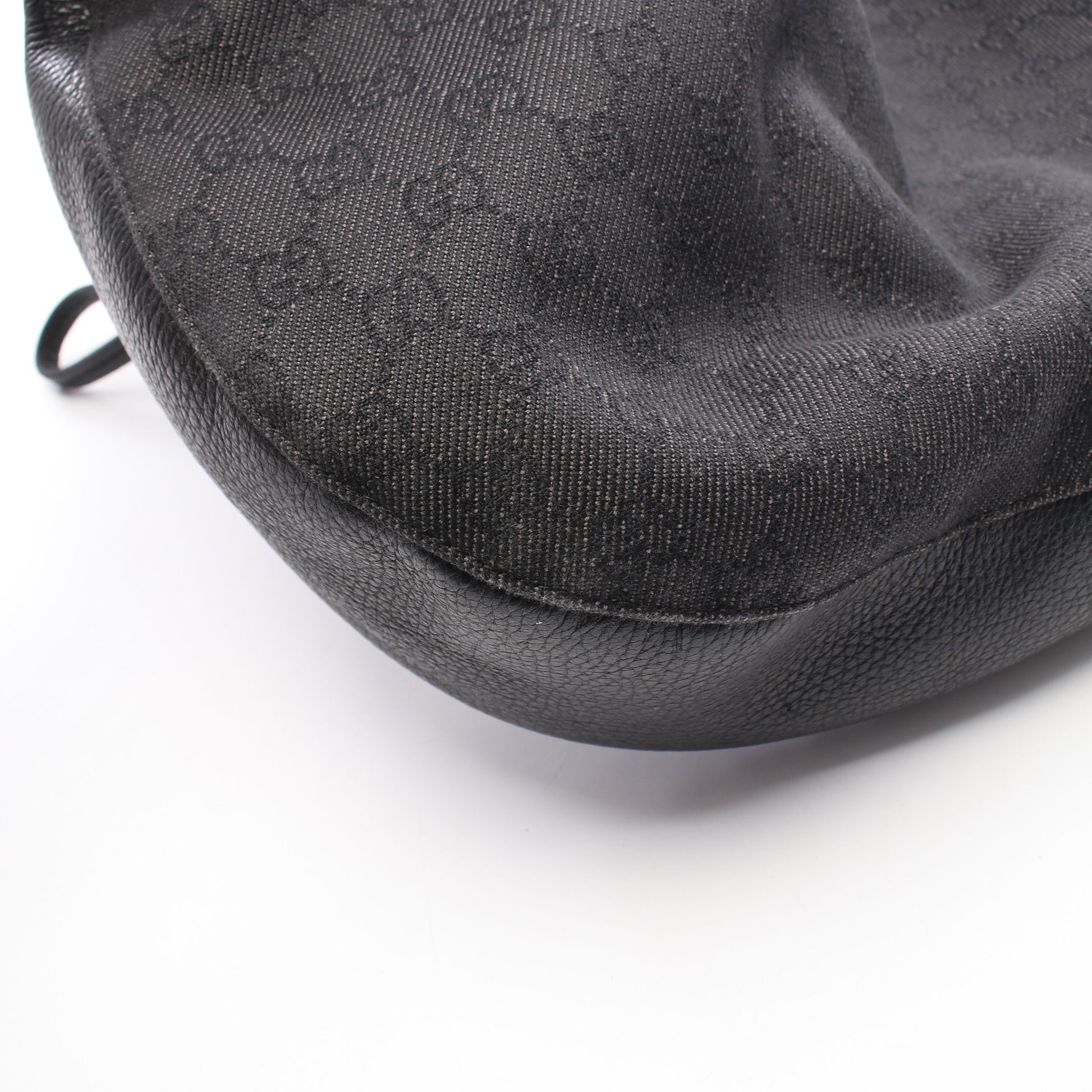 GG柄 ショルダーバッグ デニム レザー ブラック グッチ バッグ GUCCI