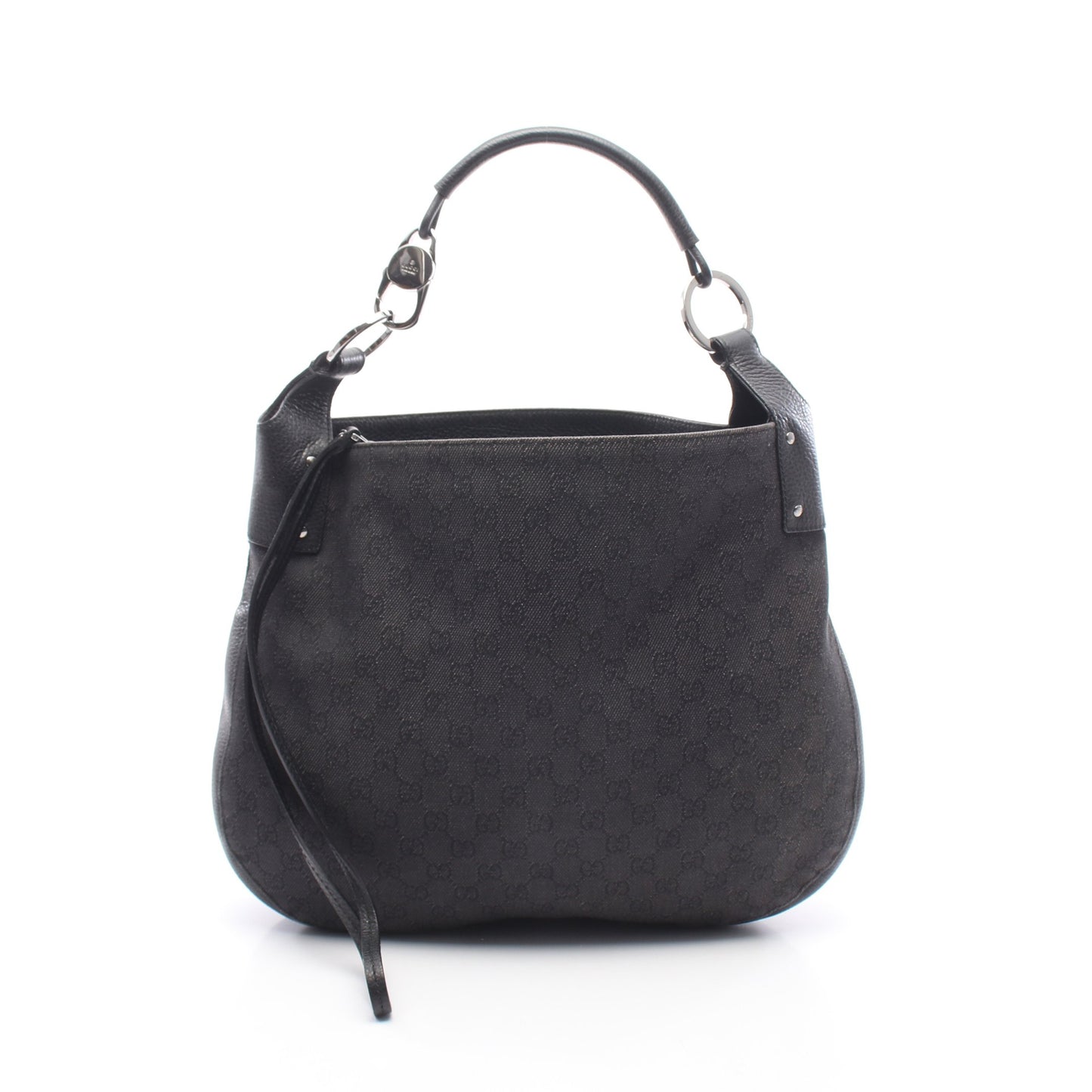 GG柄 ショルダーバッグ デニム レザー ブラック グッチ バッグ GUCCI