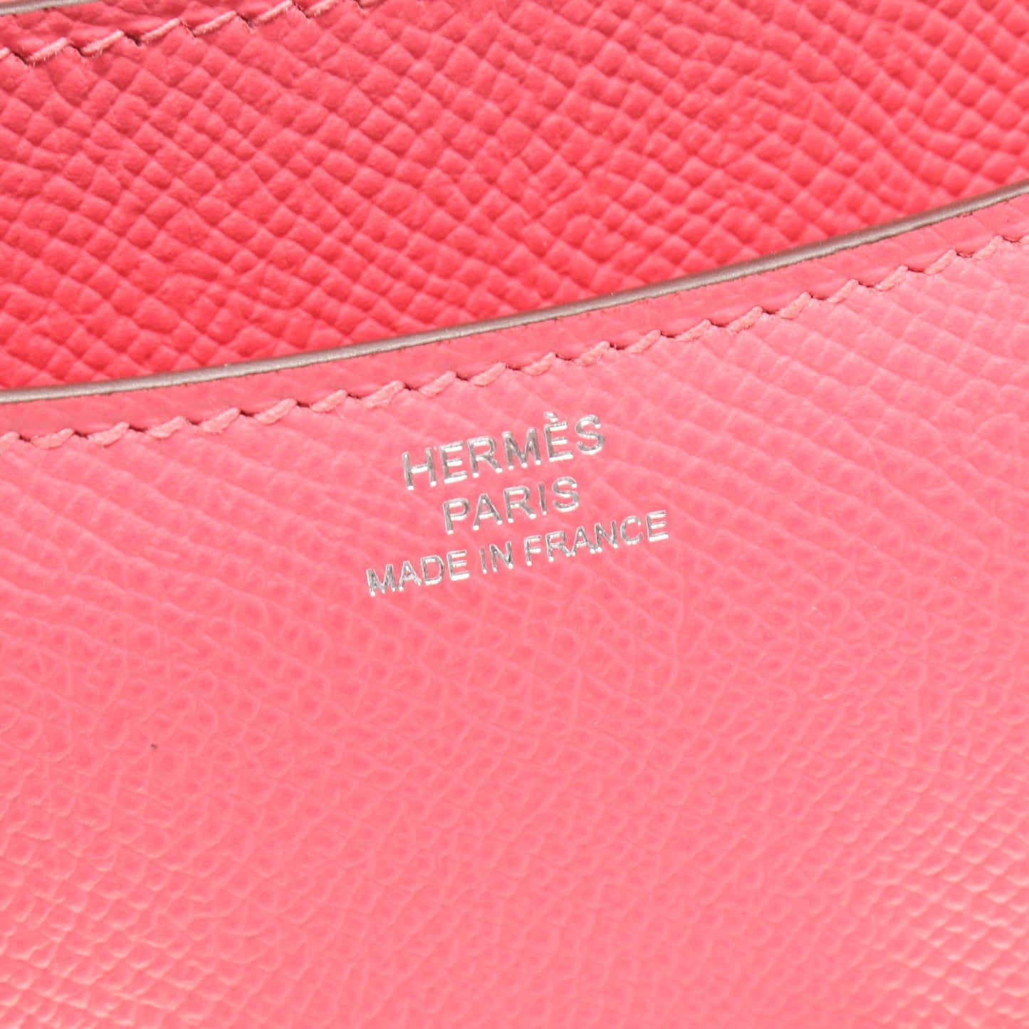 コンスタンス3 ミニ ローズアザレ ショルダーバッグ ヴォーエプソン ピンク シルバー金具 D刻印 エルメス バッグ HERMES