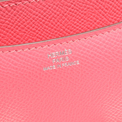 コンスタンス3 ミニ ローズアザレ ショルダーバッグ ヴォーエプソン ピンク シルバー金具 D刻印 エルメス バッグ HERMES