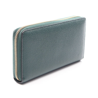 ズゥミ ラウンドファスナー長財布 レザー グリーン グッチ 財布・小物 GUCCI