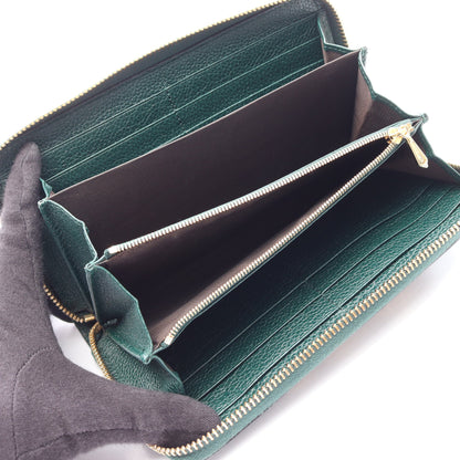 ズゥミ ラウンドファスナー長財布 レザー グリーン グッチ 財布・小物 GUCCI