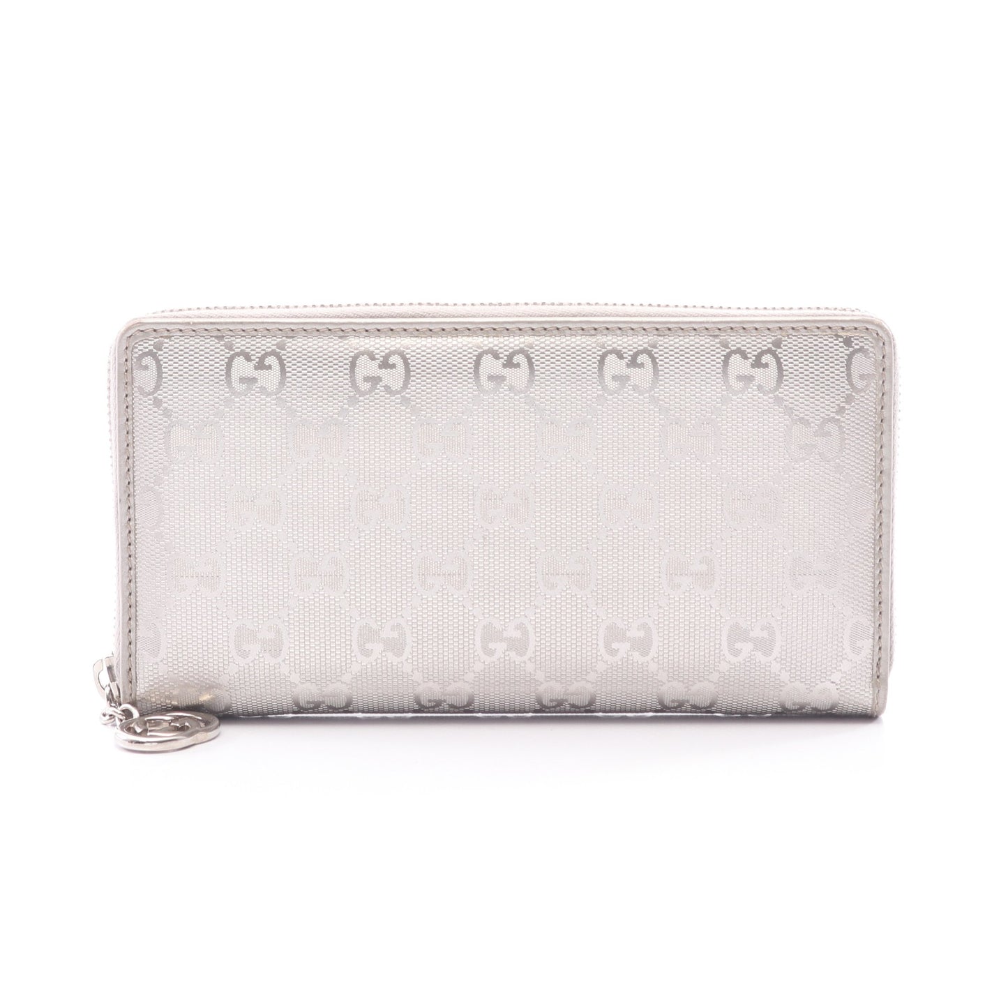 GGインプリメ ラウンドファスナー長財布 レザー シルバー グッチ 財布・小物 GUCCI