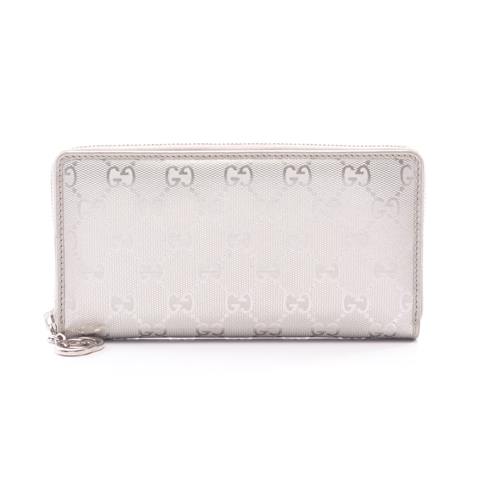 GGインプリメ ラウンドファスナー長財布 レザー シルバー グッチ 財布・小物 GUCCI