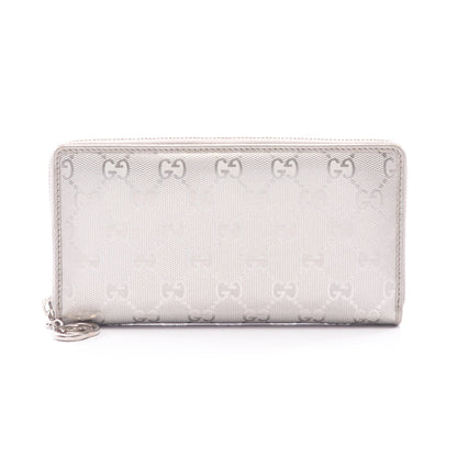 GGインプリメ ラウンドファスナー長財布 レザー シルバー グッチ 財布・小物 GUCCI