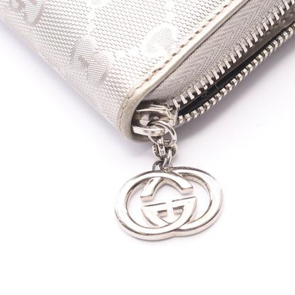 GGインプリメ ラウンドファスナー長財布 レザー シルバー グッチ 財布・小物 GUCCI