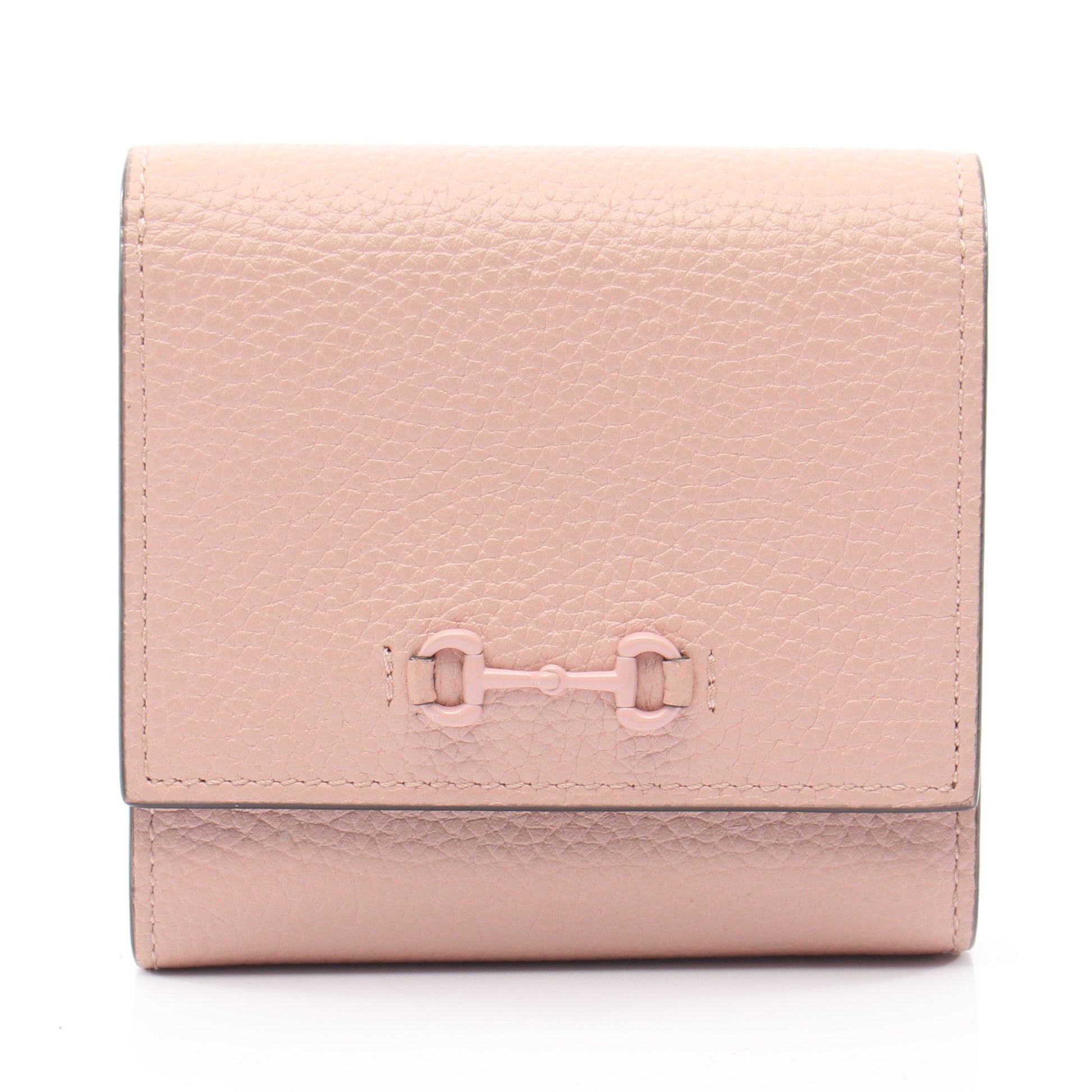 ホースビット 二つ折り財布 レザー ピンク グッチ 財布・小物 GUCCI