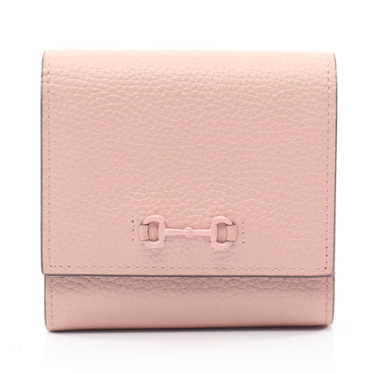 ホースビット 二つ折り財布 レザー ピンク グッチ 財布・小物 GUCCI
