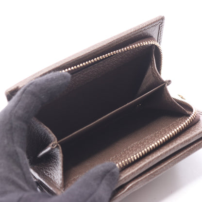 オフィディア スモール ウォレット GGスプリーム 二つ折り財布 PVC レザー ベージュ ダークブラウン マルチカラー グッチ 財布・小物 GUCCI