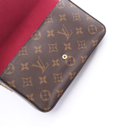 ポシェット フェリシー モノグラム フューシャ チェーンウォレット PVC レザー ブラウン ルイヴィトン バッグ LOUIS VUITTON