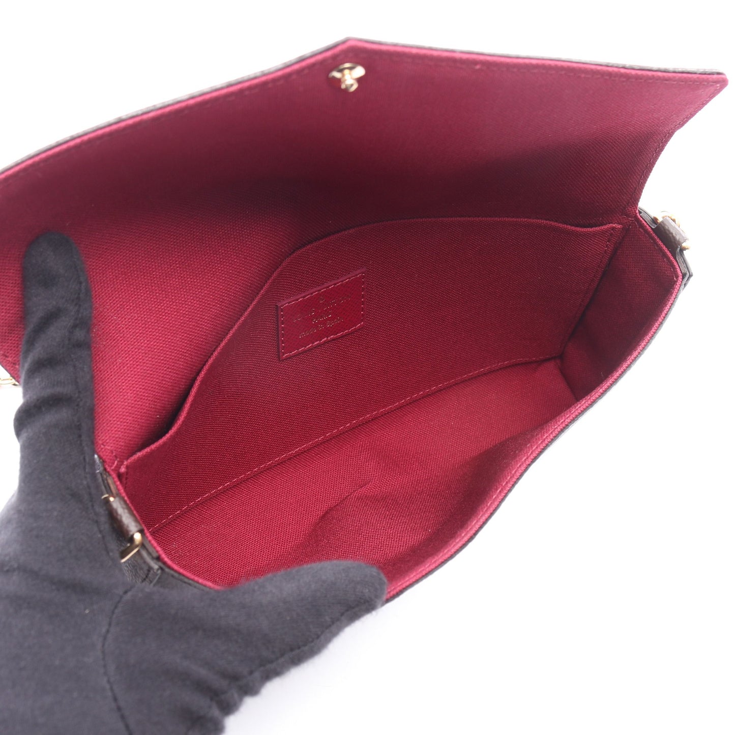 ポシェット フェリシー モノグラム フューシャ チェーンウォレット PVC レザー ブラウン ルイヴィトン バッグ LOUIS VUITTON