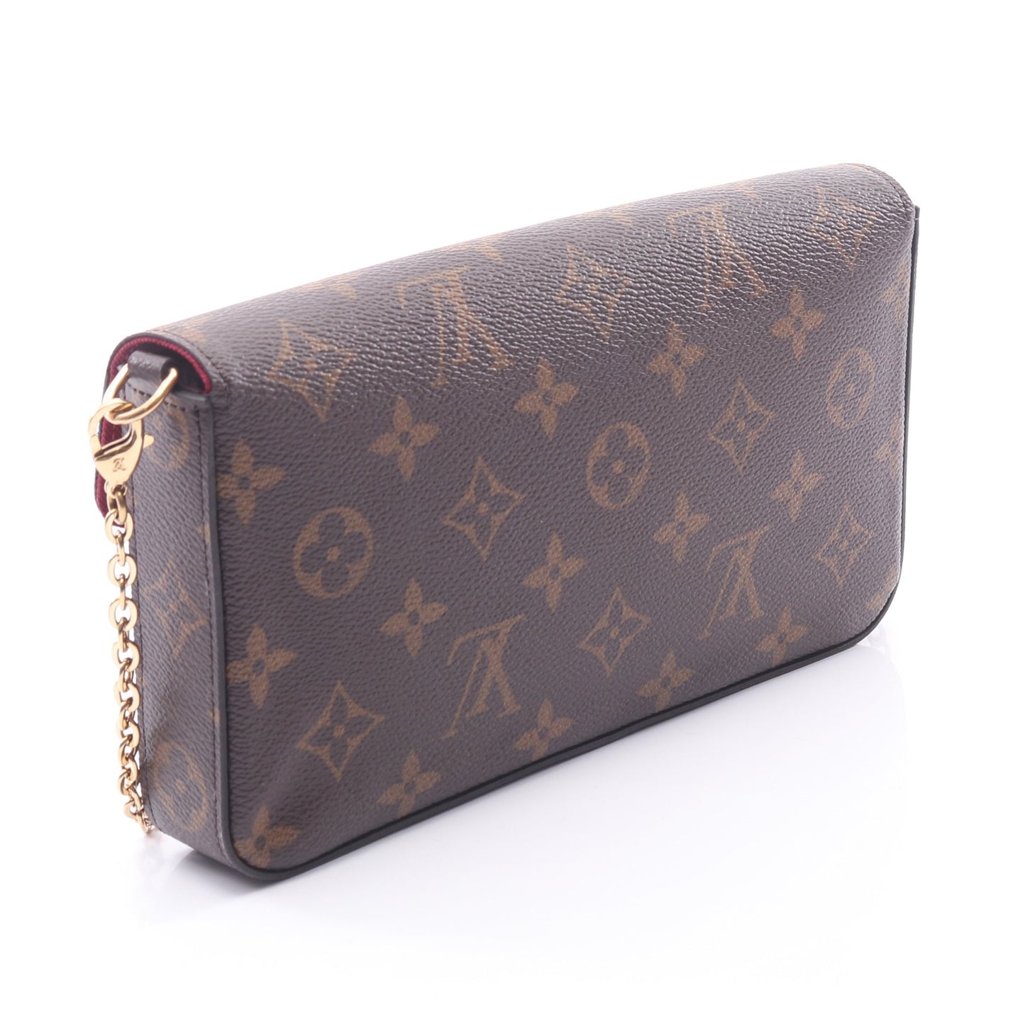 ポシェット フェリシー モノグラム フューシャ チェーンウォレット PVC レザー ブラウン ルイヴィトン バッグ LOUIS VUITTON