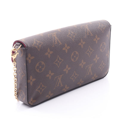 ポシェット フェリシー モノグラム フューシャ チェーンウォレット PVC レザー ブラウン ルイヴィトン バッグ LOUIS VUITTON