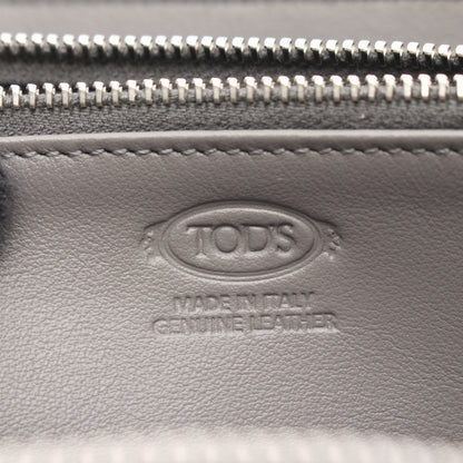 ダブルT ラウンドファスナー長財布 レザー グレー トッズ 財布・小物 TOD'S