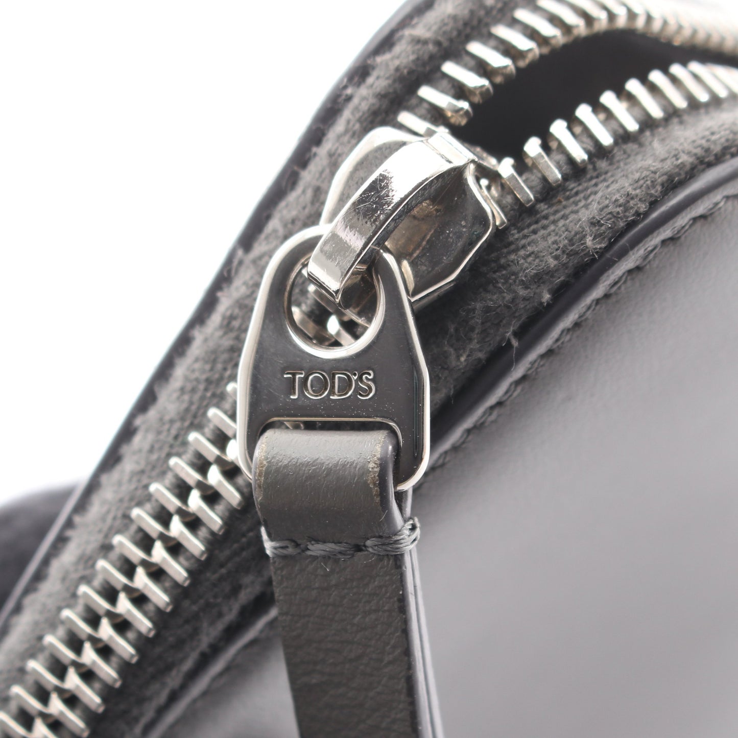 ダブルT ラウンドファスナー長財布 レザー グレー トッズ 財布・小物 TOD'S
