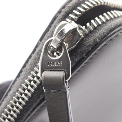 ダブルT ラウンドファスナー長財布 レザー グレー トッズ 財布・小物 TOD'S