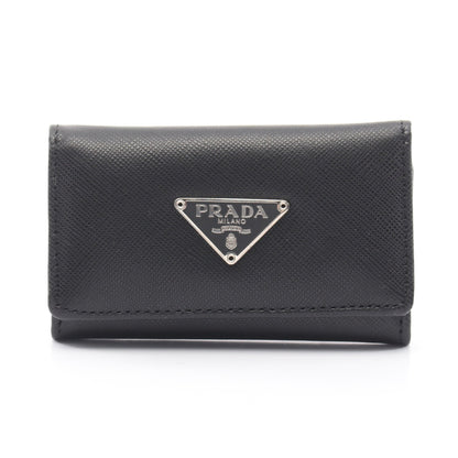 三角プレート 6連 キーケース サフィアーノレザー ブラック プラダ 財布・小物 PRADA