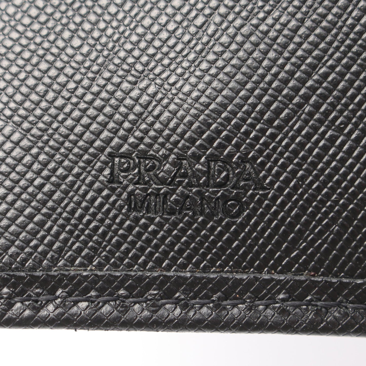 三角プレート 6連 キーケース サフィアーノレザー ブラック プラダ 財布・小物 PRADA