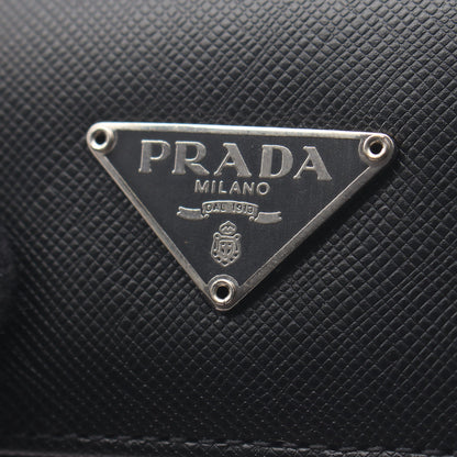 三角プレート 6連 キーケース サフィアーノレザー ブラック プラダ 財布・小物 PRADA