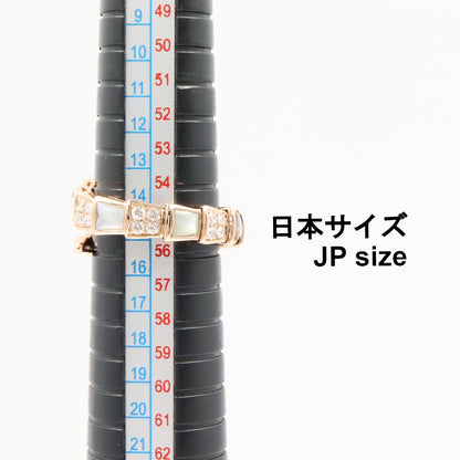 セルペンティ マザーオブパール ダイヤ リング リング 指輪 K18PG マザーオブパール ダイヤモンド ピンクゴールド ホワイト クリア ブルガリ アクセサリー BVLGARI