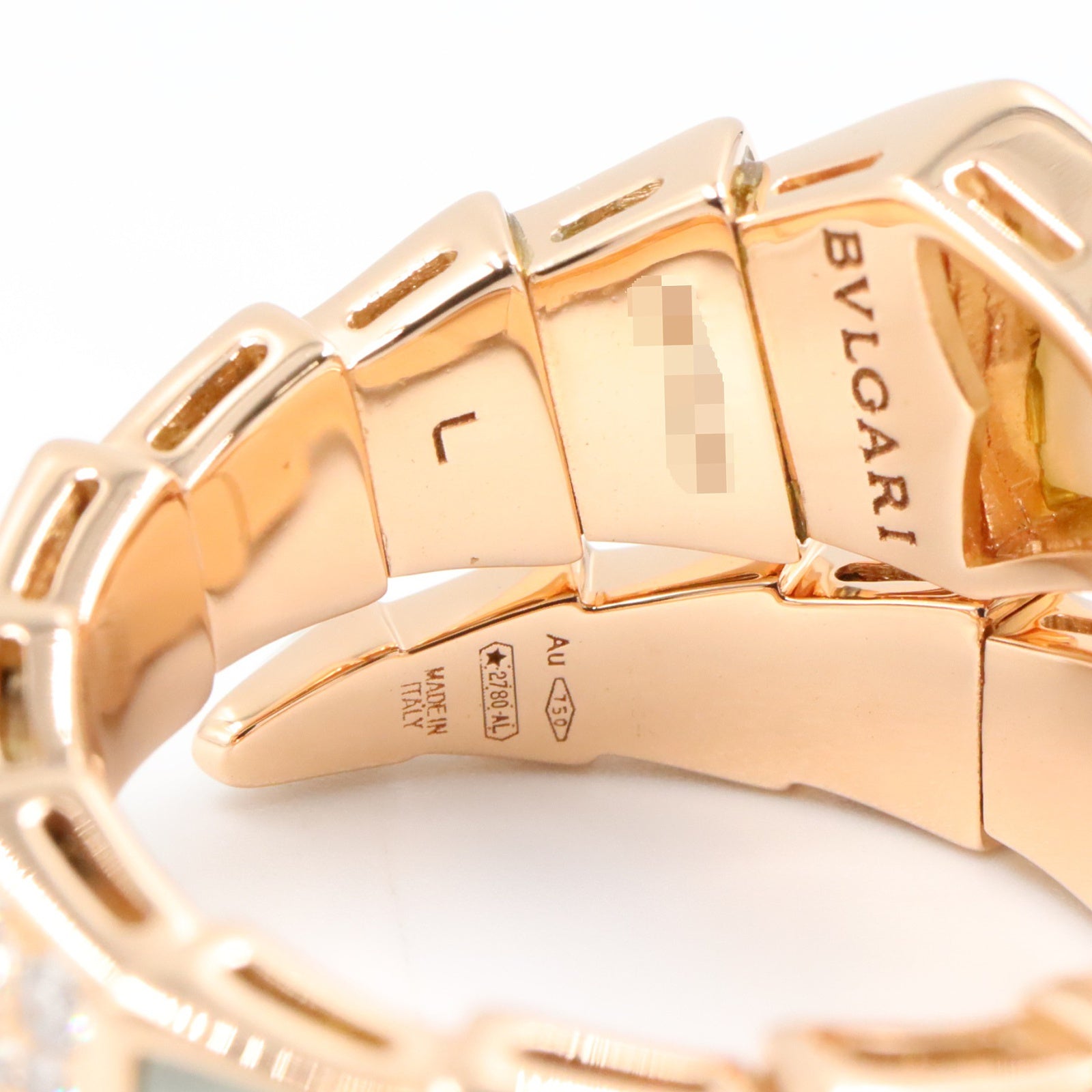 セルペンティ マザーオブパール ダイヤ リング リング 指輪 K18PG マザーオブパール ダイヤモンド ピンクゴールド ホワイト クリア ブルガリ アクセサリー BVLGARI