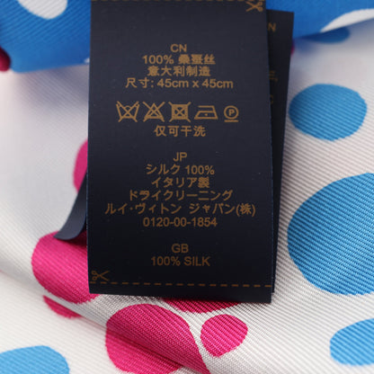LV × YK カレ45 インフィニティドット スカーフ シルク ブルー マルチカラー ルイヴィトン