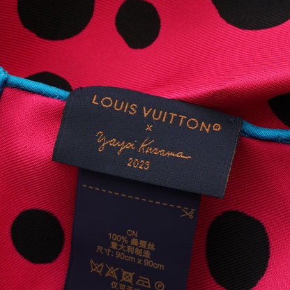 LOUIS VUITTON × 草間彌生 カレ90 パンプキン スカーフ シルク ピンクパープル マルチカラー ルイヴィトン 財布・小物 LOUIS VUITTON