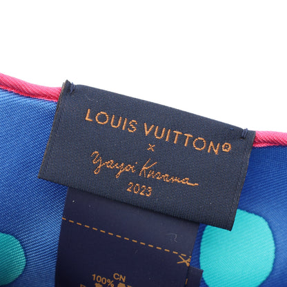 LOUIS VUITTON × 草間彌生 カレ90 パンプキン スカーフ シルク ブルー マルチカラー ルイヴィトン