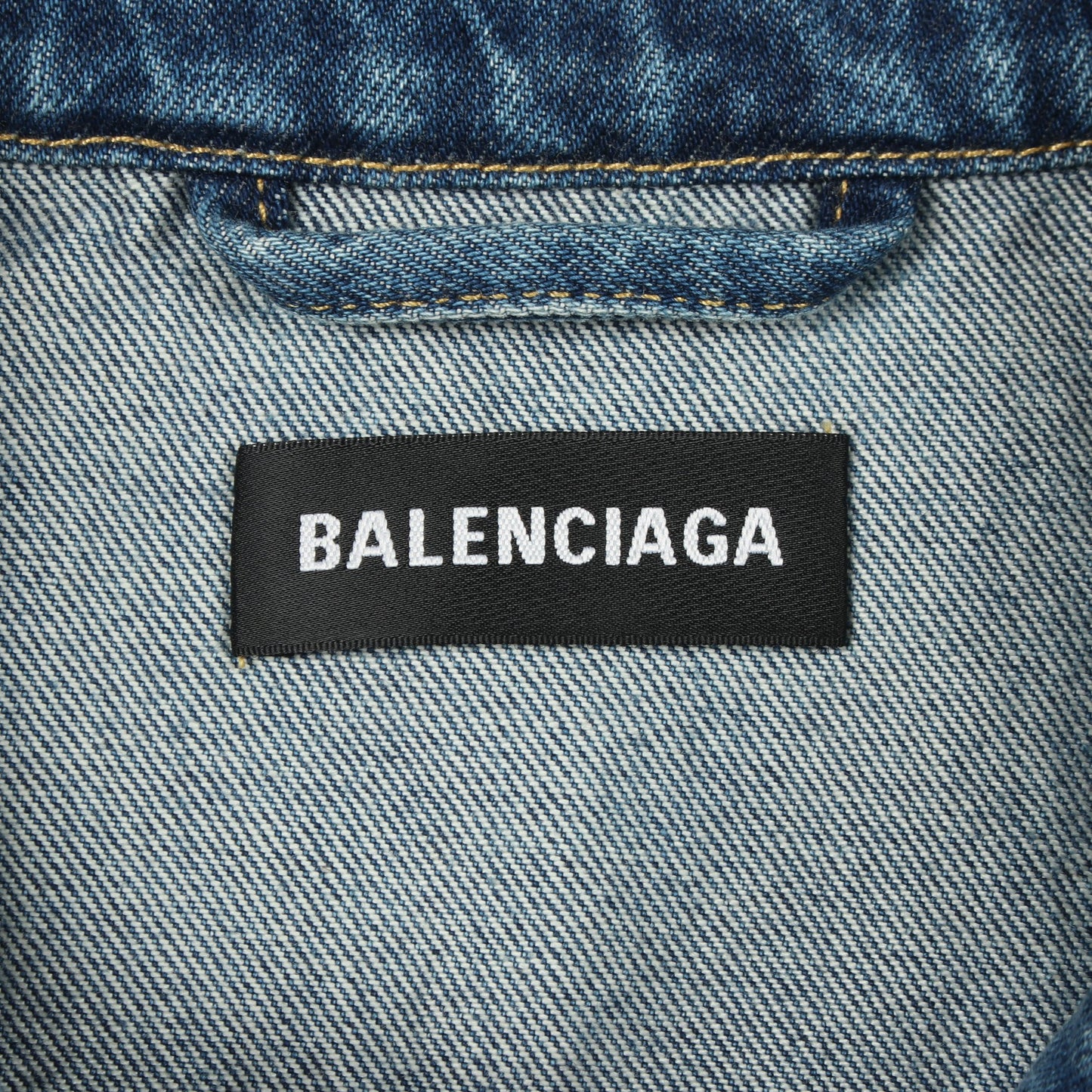 キャンペーンロゴ ダメージ加工 デニムジャケット コットン ブルー バレンシアガ アウター BALENCIAGA