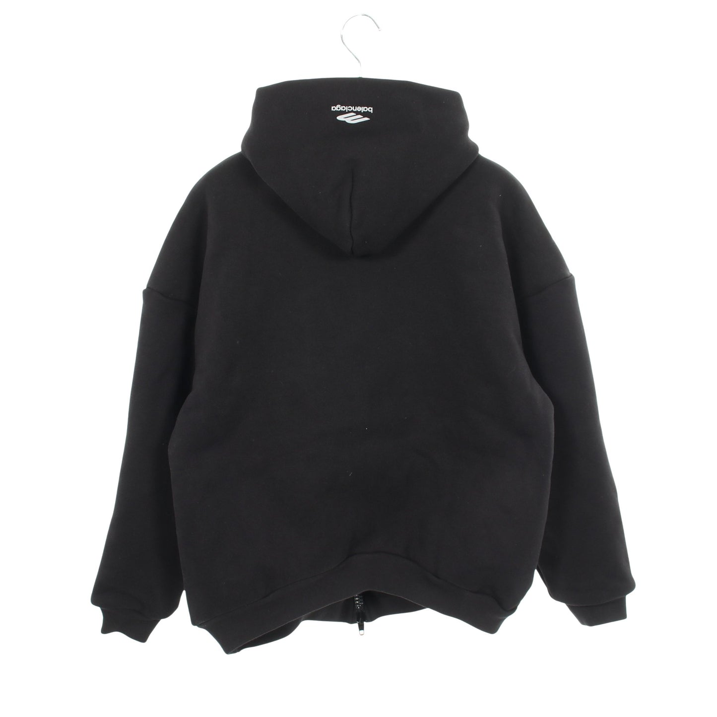 SKIWEAR フリース ジップアップ パーカー コットン ブラック バレンシアガ