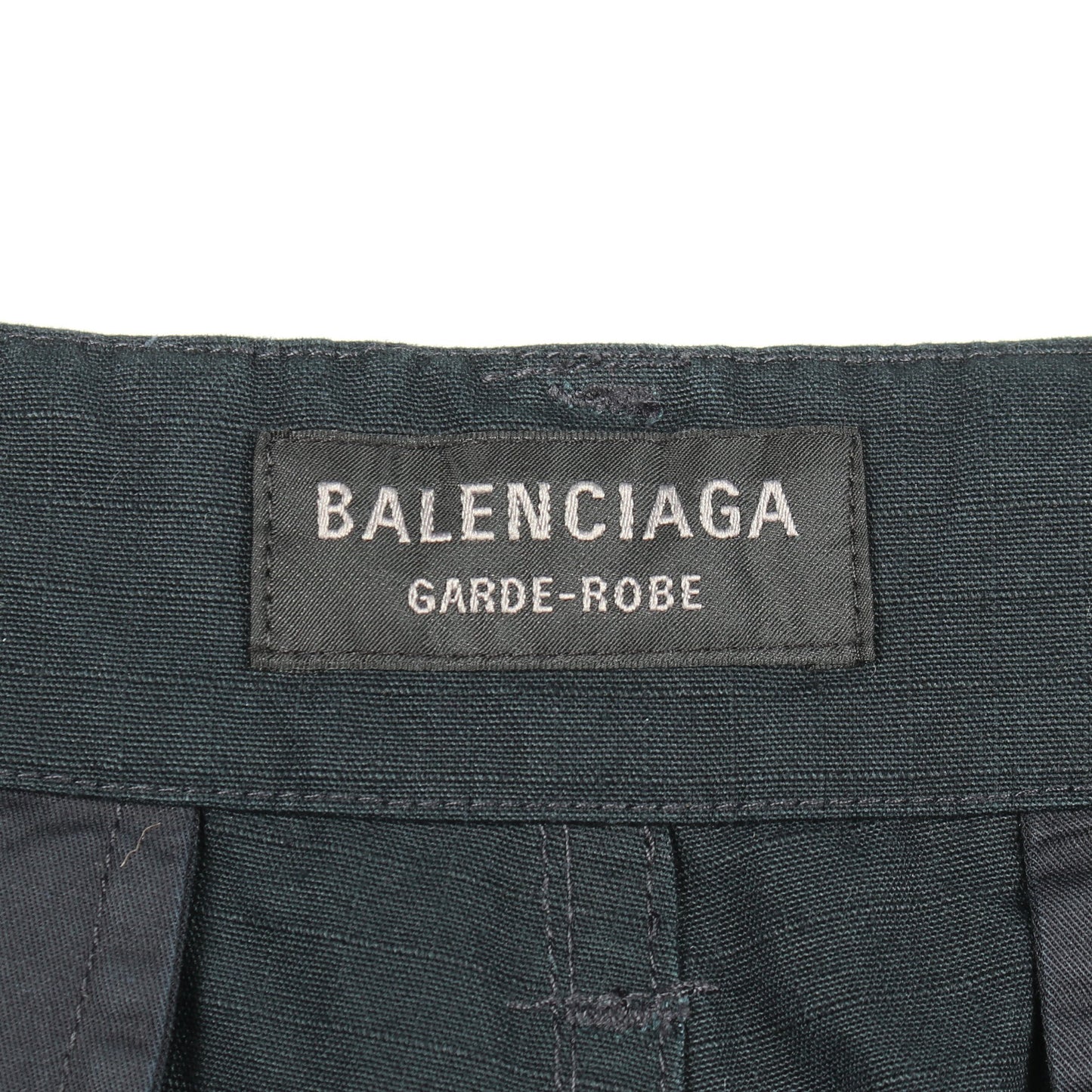 GARDE-ROBE ワイド カーゴパンツ コットン ネイビー バレンシアガ ボトムス BALENCIAGA