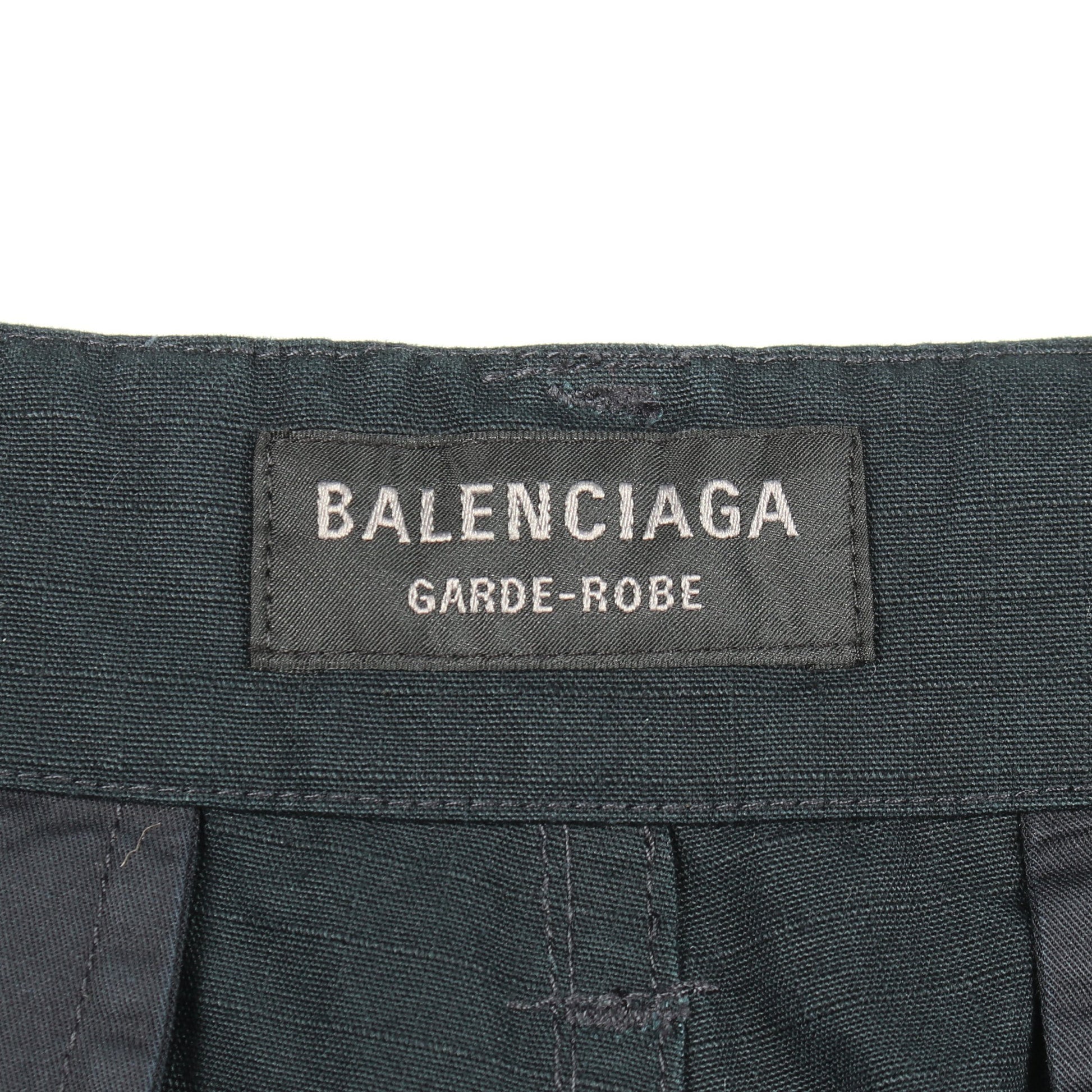 GARDE-ROBE ワイド カーゴパンツ コットン ネイビー バレンシアガ ボトムス BALENCIAGA