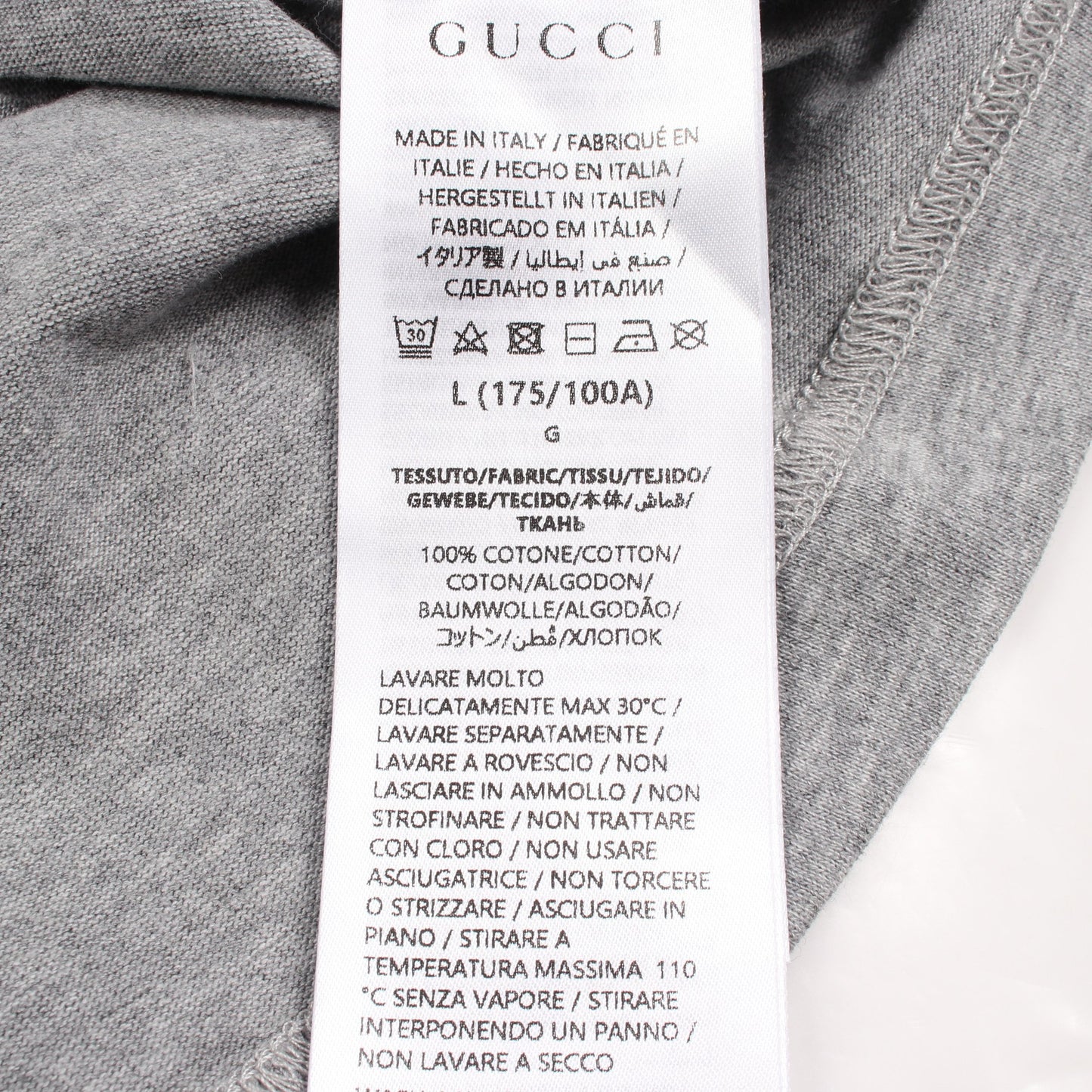 インターロッキングG ロゴプリント 半袖Tシャツ コットン グレー ライトグリーン ブラック グッチ トップス GUCCI