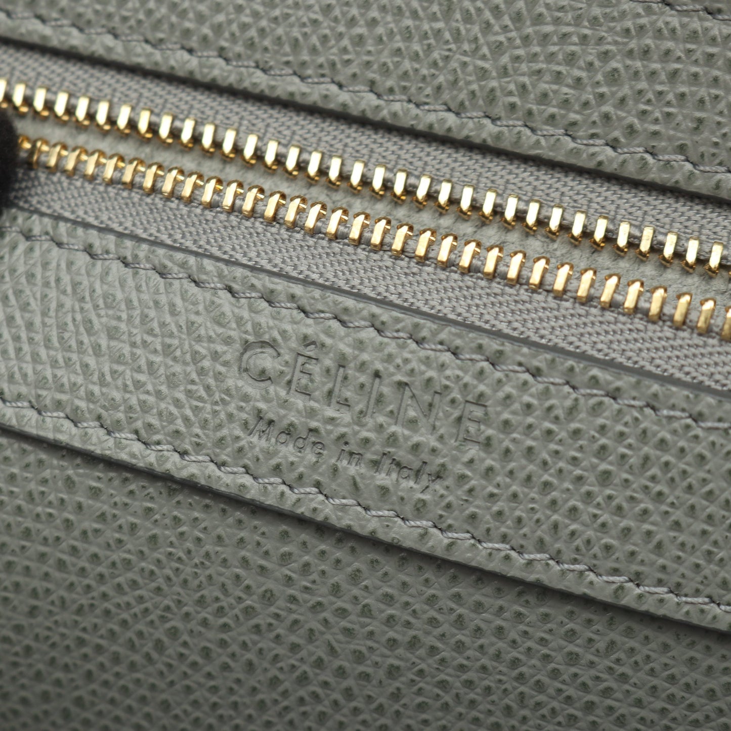 バーティカル スモール カバ 2WAY ハンドバッグ トートバッグ レザー グレー セリーヌ バッグ CELINE