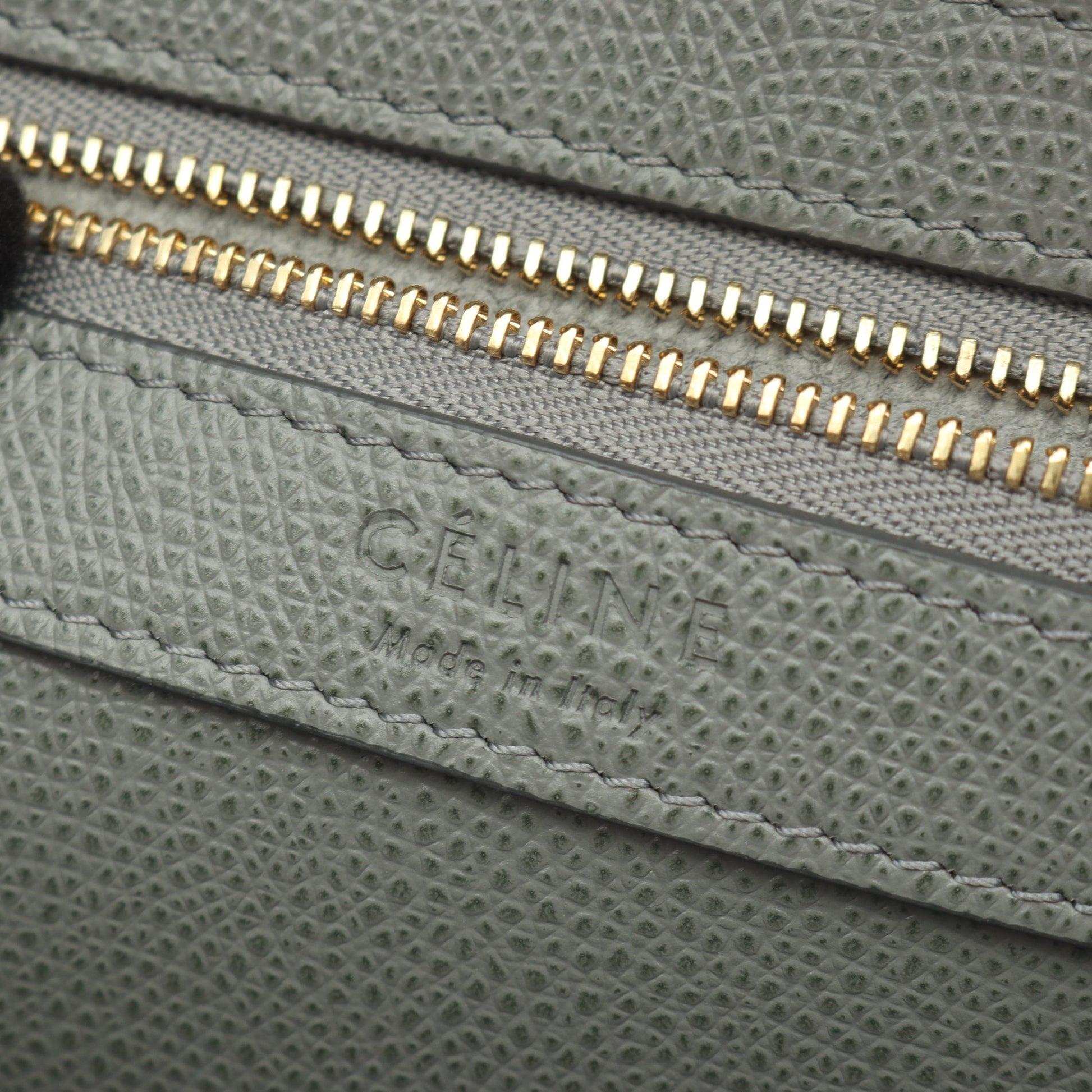 バーティカル スモール カバ 2WAY ハンドバッグ トートバッグ レザー グレー セリーヌ バッグ CELINE