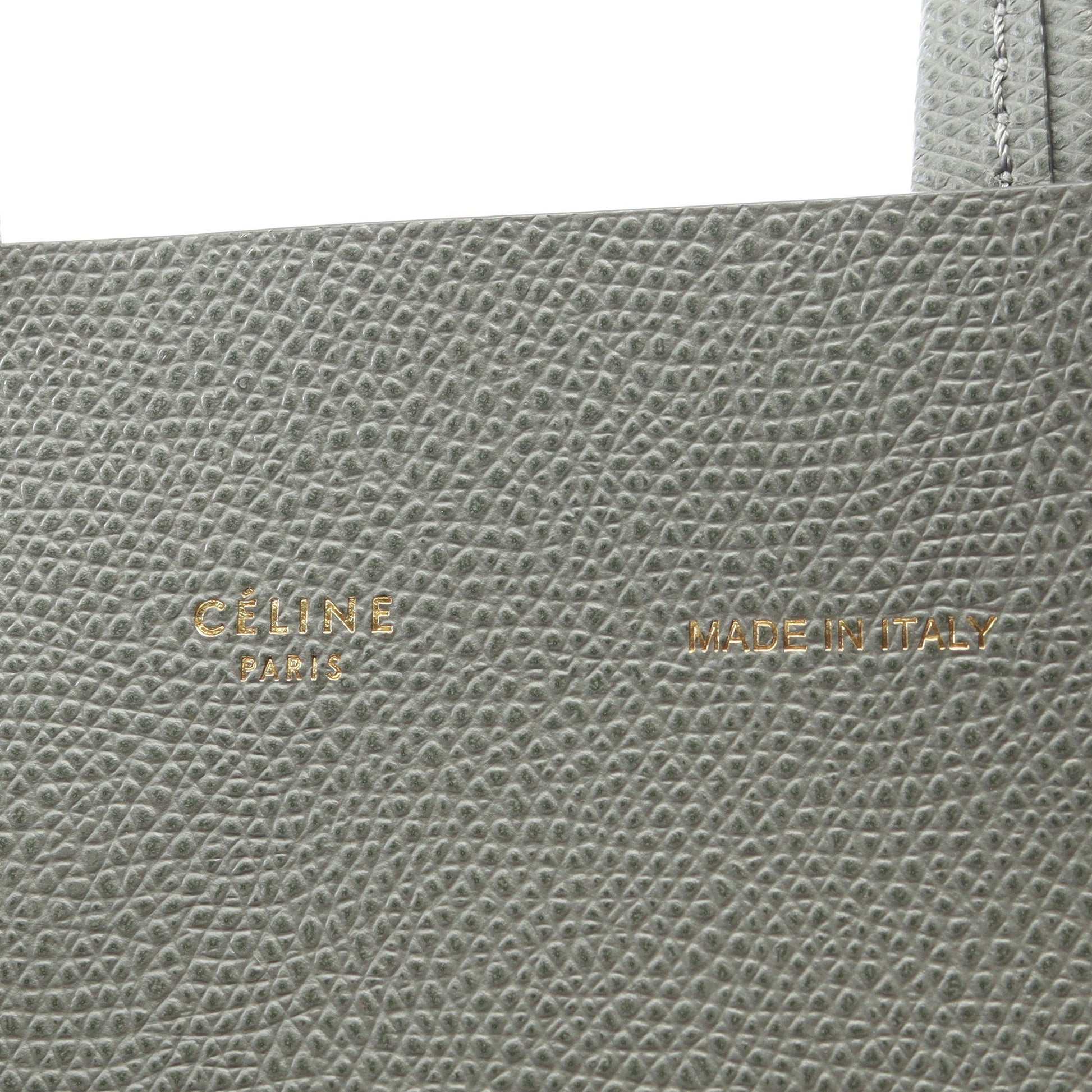 バーティカル スモール カバ 2WAY ハンドバッグ トートバッグ レザー グレー セリーヌ バッグ CELINE