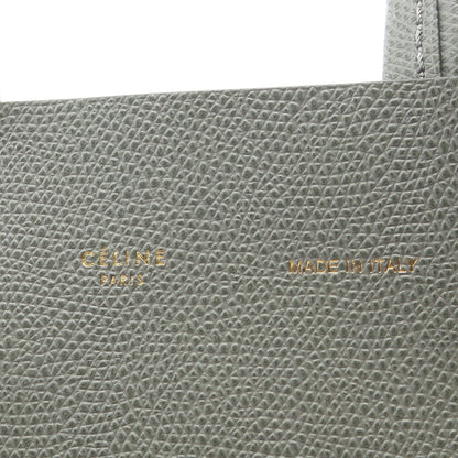 バーティカル スモール カバ 2WAY ハンドバッグ トートバッグ レザー グレー セリーヌ バッグ CELINE