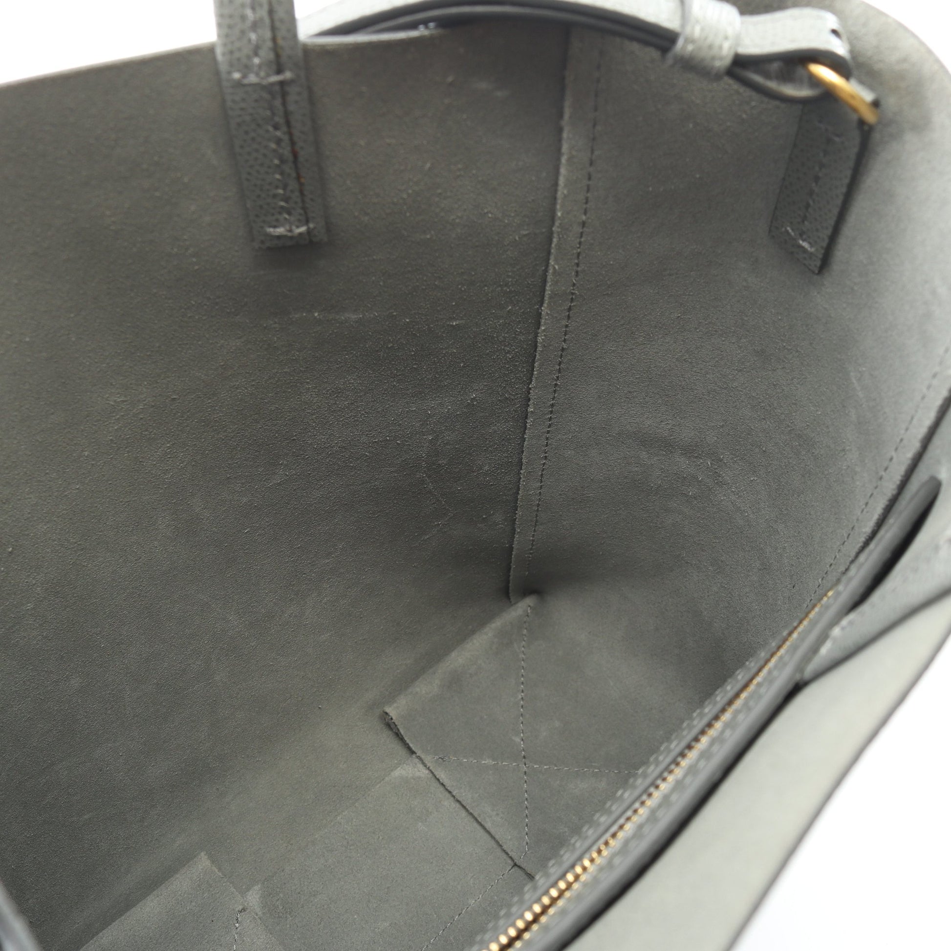 バーティカル スモール カバ 2WAY ハンドバッグ トートバッグ レザー グレー セリーヌ バッグ CELINE