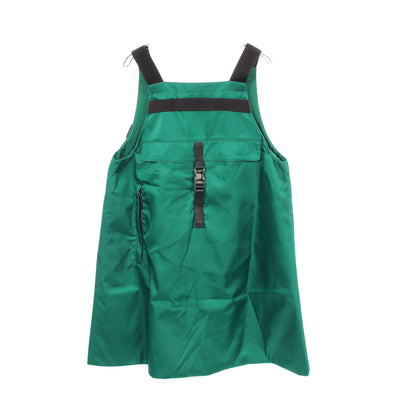 Re-Nylon 三角プレート ノースリーブ ワンピース ナイロン グリーン プラダ ワンピース PRADA