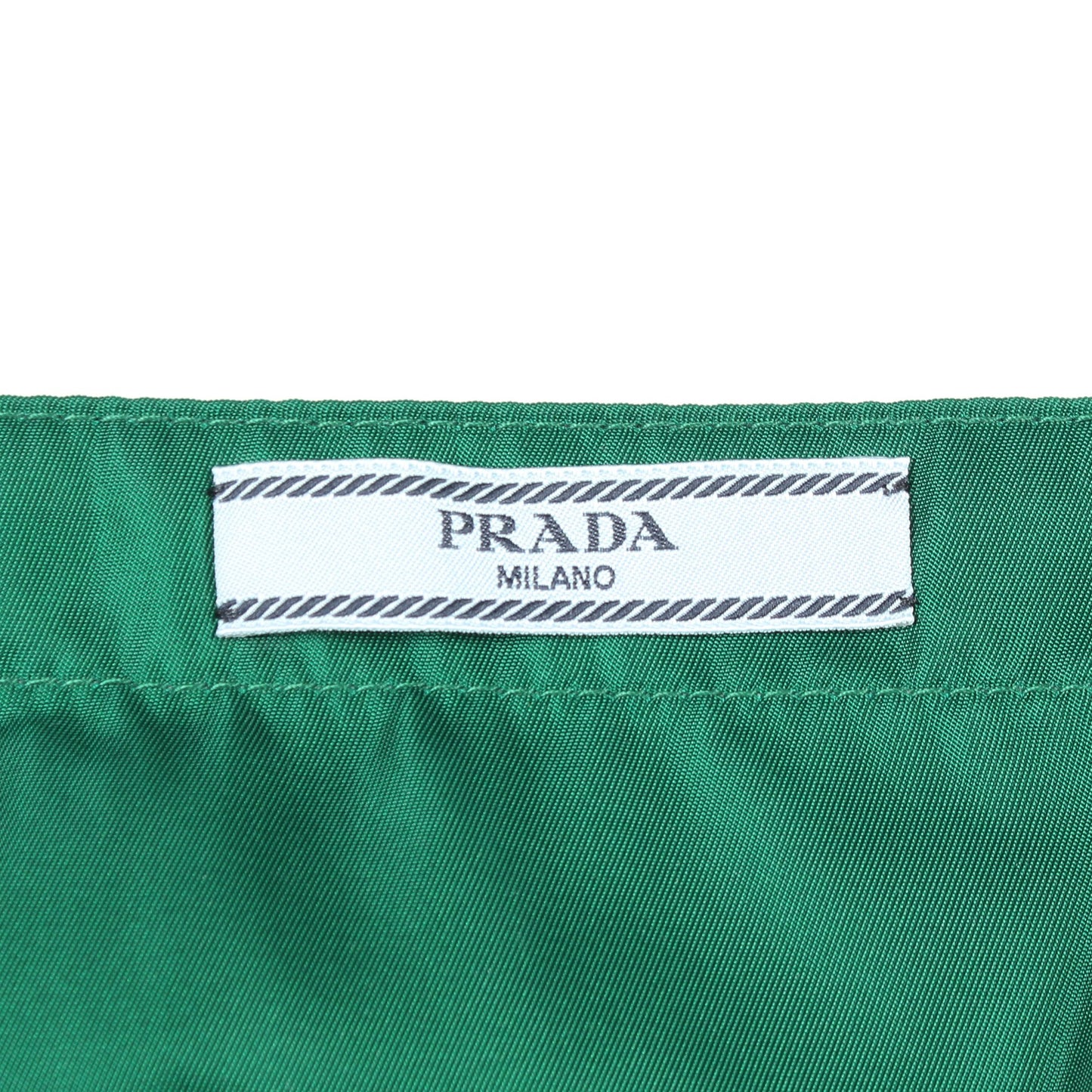 Re-Nylon 三角プレート ノースリーブ ワンピース ナイロン グリーン プラダ ワンピース PRADA