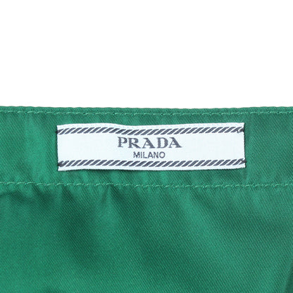 Re-Nylon 三角プレート ノースリーブ ワンピース ナイロン グリーン プラダ ワンピース PRADA