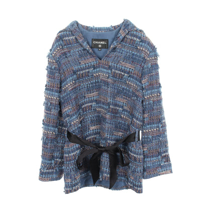 ツイード プルオーバー トップス コットン ブルー シャネル トップス CHANEL