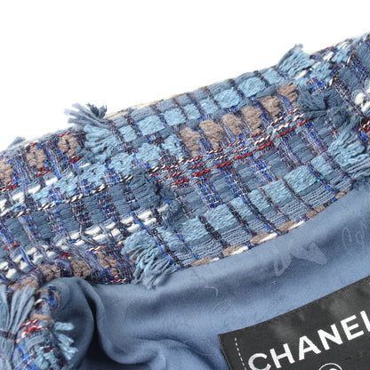 ツイード プルオーバー トップス コットン ブルー シャネル トップス CHANEL