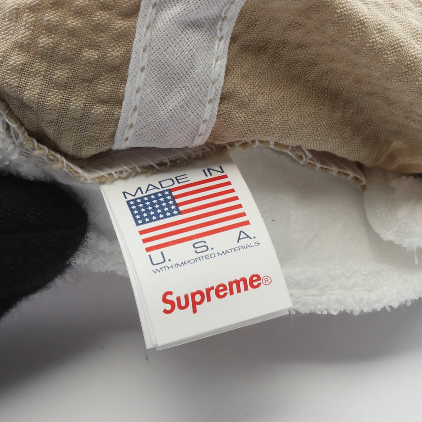 Seersucker S Logo 6-Panel キャップ コットン ベージュ シュプリーム