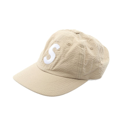 Seersucker S Logo 6-Panel キャップ コットン ベージュ シュプリーム