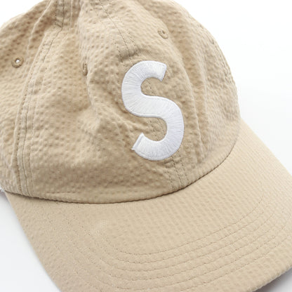 Seersucker S Logo 6-Panel キャップ コットン ベージュ シュプリーム